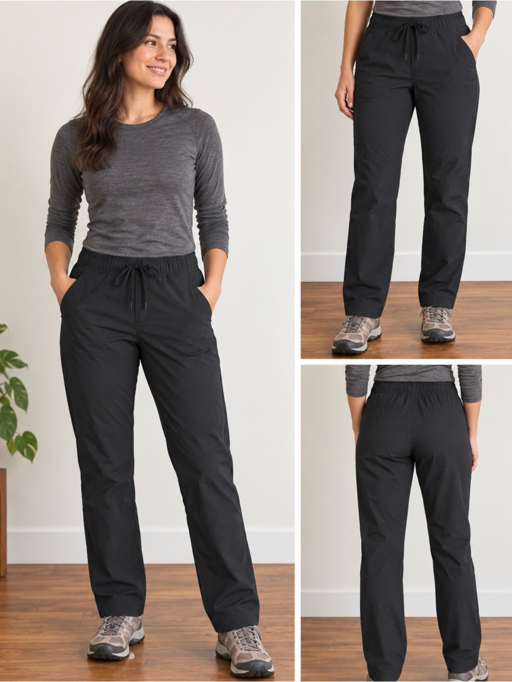 MEC Women's Black Drawstring Active Pants